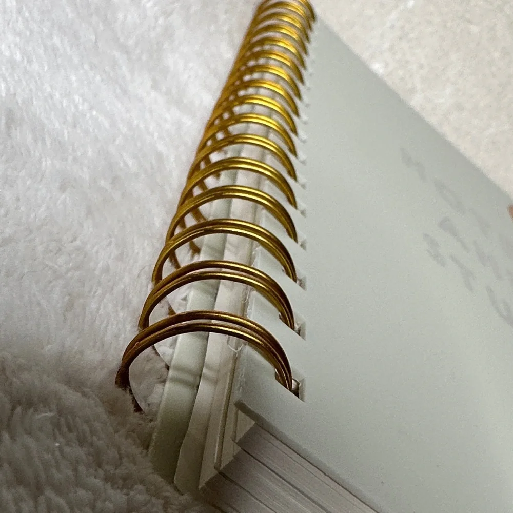 Notes and Stuff Pastel Green & Gold Spiral Notebook Journal Doodle Sketch NWT